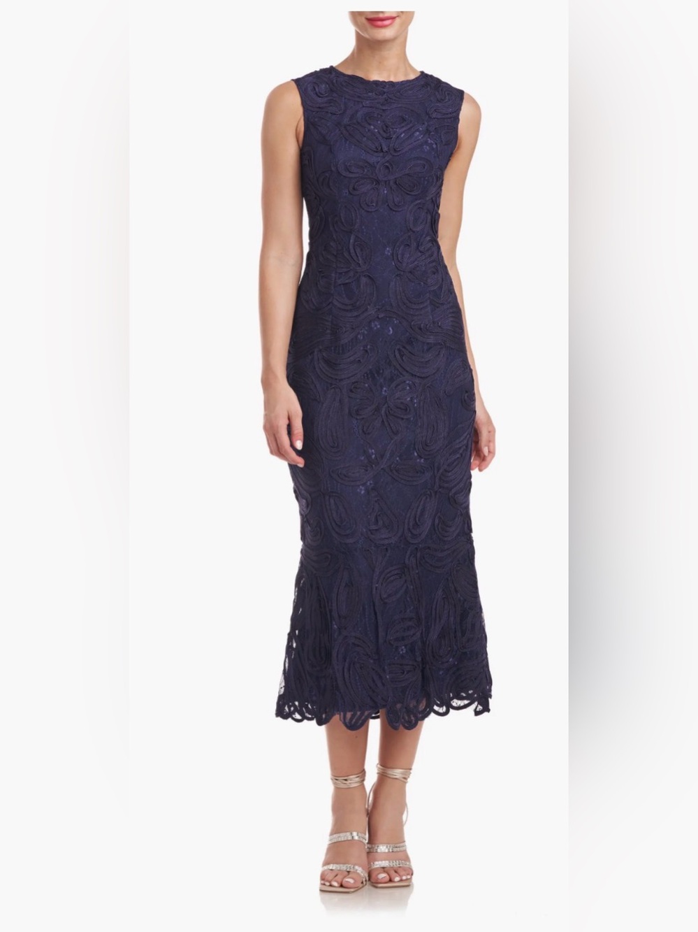 JS Collections Meli Soutache Cocktail Midi Dress $328